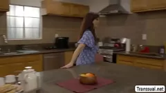 Shemale Stepson's GF Gives Hot Anal MILF a Hardcore Fuck